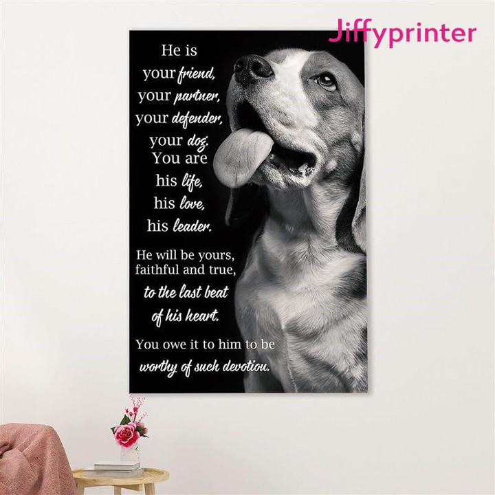 Beagle Dog He Is Your Pocket Beagle Puppies Lover Poster Canvas Best Gift For Dog Lover
