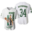 Milwaukee Bucks Giannis Antetokounmpo 34 NBA Most Valuable Player White 3D Designed Allover Gift For Bucks Fans