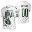 Milwaukee Bucks Giannis Antetokounmpo 34 NBA Prominent Player White 3D Gift With Custom Name Number For Bucks Fans