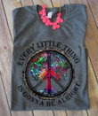 Hippie symbol tree every little thing is gonna be alright t shirt gift for hippie fans