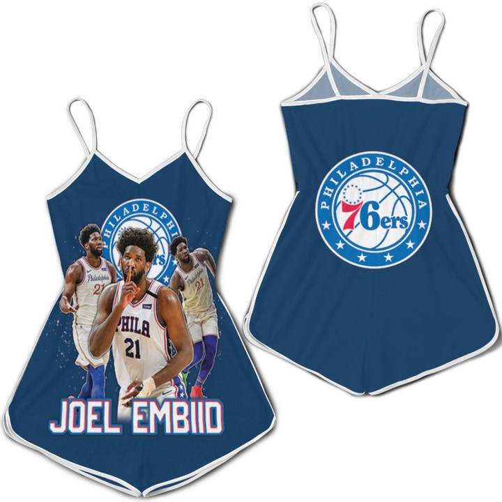 Philadelphia 76ers Joel Embiid NBA King Basketball Player Logo Team Navy 3D Designed Allover Gift For 76ers Fans