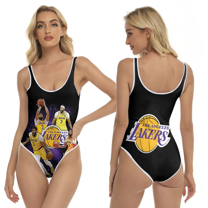 LA Lakers Anthony Davis 3 NBA Power Forward Center Position Logo Team Black 3D Designed Allover Gift For Lakers Fans