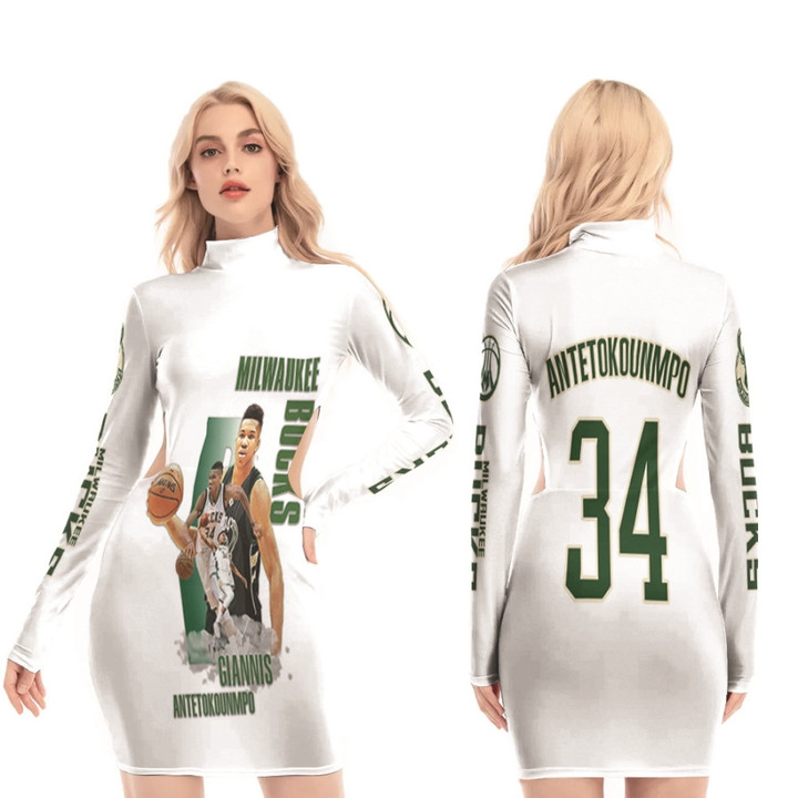 Milwaukee Bucks Giannis Antetokounmpo 34 NBA Most Valuable Player White 3D Designed Allover Gift For Bucks Fans
