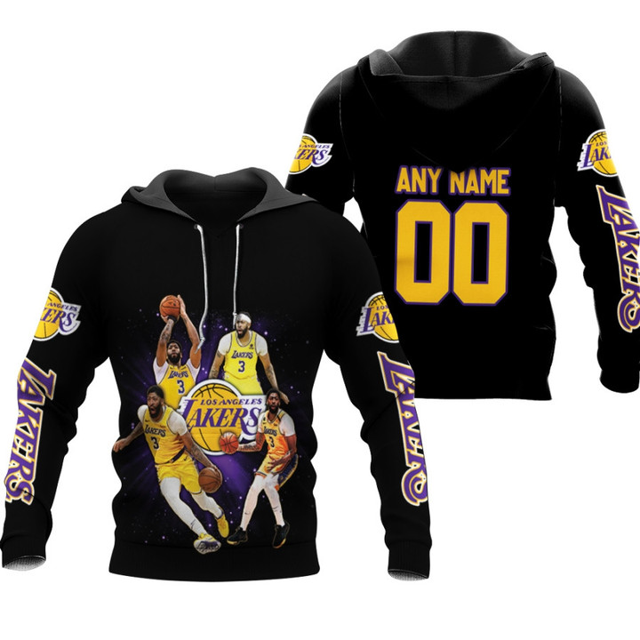 LA Lakers Anthony Davis 3 NBA Power Forward Center Position Black Gift With Custom Name Number For Lakers Fans