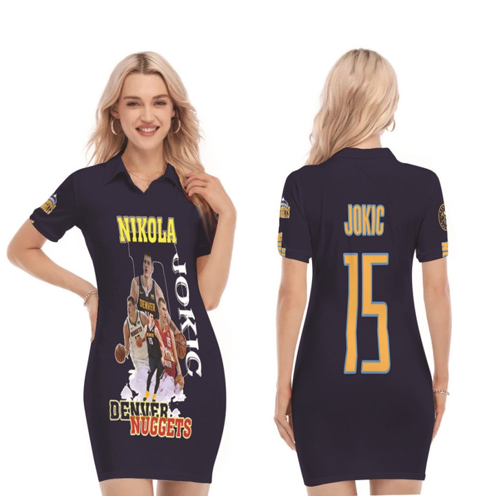 Denver Nuggets Nikola Jokic 15 NBA Legendary Player NBA Black 3D Designed Allover Gift For Nuggets Fans