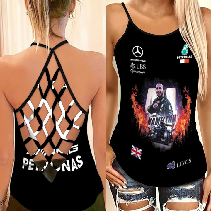 Lewis Hamilton 44 Mercedes AMG Petronas On Fire Racing Team 3D Gift With Custom Name Number For Lewis Hamilton Fans