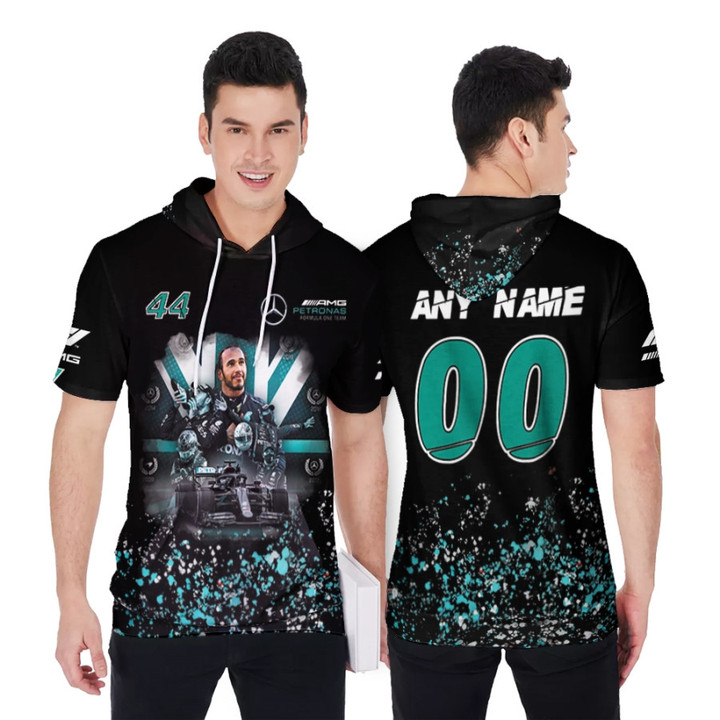 Lewis Hamilton 44 Mercedes AMG Petronas Racing Team Motorsport 3D Gift With Custom Name Number For Lewis Hamilton Fans