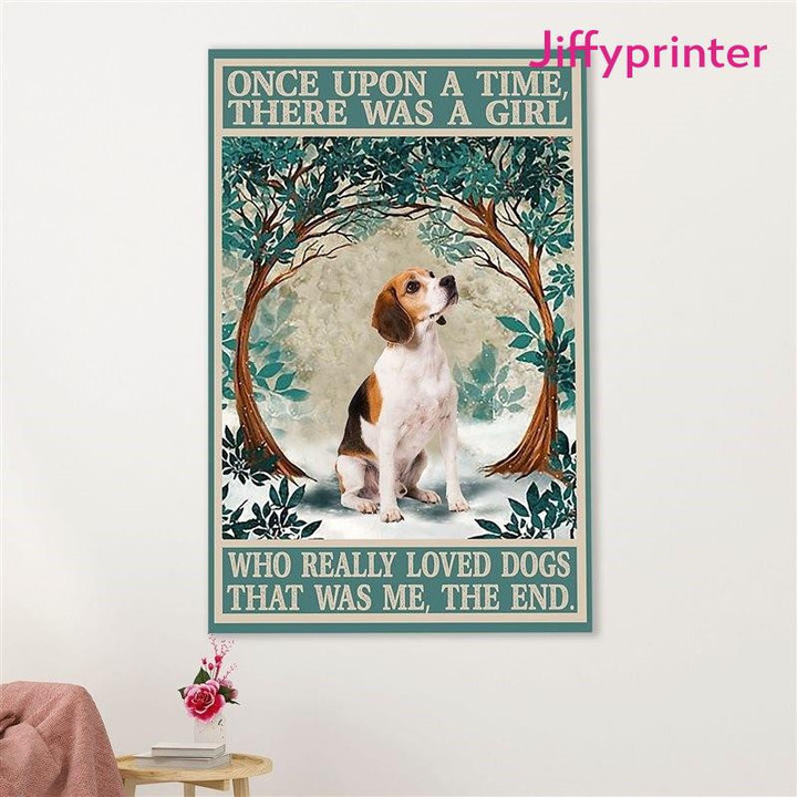 Beagle Dog Girl Loves Dog Pocket Beagle Puppies Lover Poster Canvas Best Gift For Dog Lover