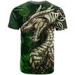 1stIreland Tee - Bickerton Family Crest T-Shirt - Dragon & Claddagh Cross A7 | 1stIreland