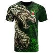 1stIreland Tee - Dunlop Family Crest T-Shirt - Dragon & Claddagh Cross A7 | 1stIreland
