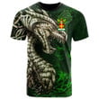 1stIreland Tee - Crosbie Family Crest T-Shirt - Dragon & Claddagh Cross A7 | 1stIreland