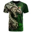 1stIreland Tee - Gleig Family Crest T-Shirt - Dragon & Claddagh Cross A7 | 1stIreland