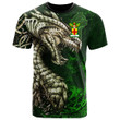 1stIreland Tee - Corsby Family Crest T-Shirt - Dragon & Claddagh Cross A7 | 1stIreland