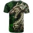 1stIreland Tee - Suttie Family Crest T-Shirt - Dragon & Claddagh Cross A7 | 1stIreland
