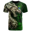 1stIreland Tee - Gordon Family Crest T-Shirt - Dragon & Claddagh Cross A7 | 1stIreland