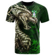 1stIreland Tee - Hogg Family Crest T-Shirt - Dragon & Claddagh Cross A7 | 1stIreland