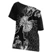 1stIreland Clothing - Viking Raven and Compass - Off Shoulder T-Shirt A95 | 1stIreland