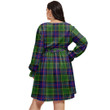 1stIreland Women's Clothing - Haig Check Clan Tartan Crest Women's V-neck Dress With Waistband A7