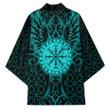 1stIreland Clothing - Viking Raven and Compass - Cyan Version - Kimono A95 | 1stIreland