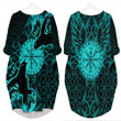 1stIreland Clothing - Viking Raven and Compass - Cyan Version - Batwing Pocket Dress A95 | 1stIreland