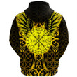 1stIreland Clothing - Viking Raven and Compass - Gold Version - Hoodie Gaiter A95 | 1stIreland