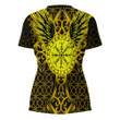 1stIreland Clothing - Viking Raven and Compass - Gold Version - V-neck T-shirt A95 | 1stIreland
