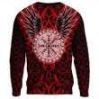 1stIreland Clothing - Viking Raven and Compass - Red Version - Sweatshirts A95 | 1stIreland