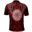 1stIreland Clothing - Viking Raven and Compass - Red Version - Polo Shirts A95 | 1stIreland