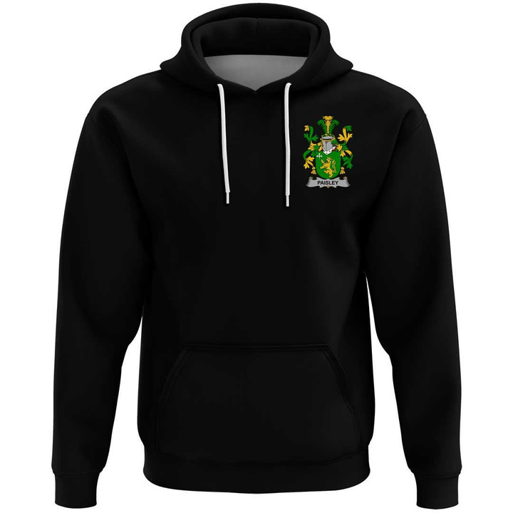 1stIreland Ireland Clothing - Paisley Irish Family Crest Hoodie (Black) A7 | 1stIreland