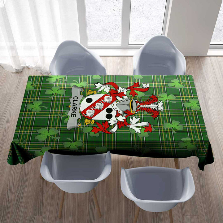 1stIreland Ireland Tablecloth - Clarke Irish Family Crest Tablecloth A7 | 1stIreland