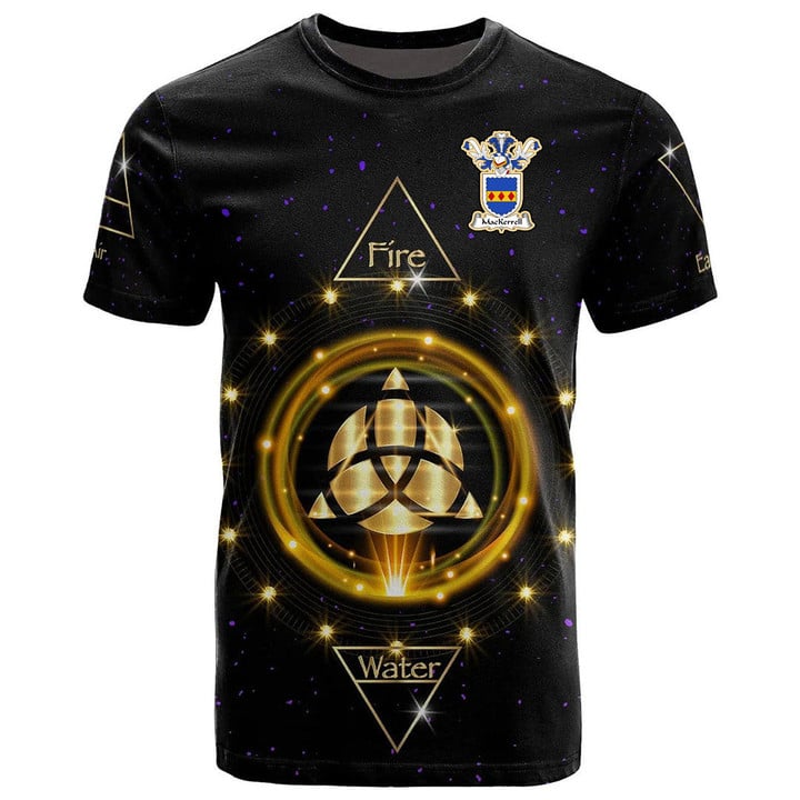 1stIreland Tee - MacKerrell Family Crest T-Shirt - Celtic Wiccan Fire Earth Water Air A7 | 1stIreland