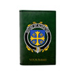 (Laser Personalized Text) Alveston Family Crest Minimalist Wallet K6