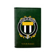 (Laser Personalized Text) Maginn or Ginn Family Crest Minimalist Wallet K6
