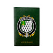 (Laser Personalized Text) Quill Family Crest Minimalist Wallet K6