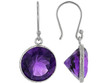 African Amethyst Rhodium Over Sterling Silver Dangle Earrings 11.00ctw TH5