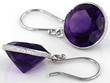 African Amethyst Rhodium Over Sterling Silver Dangle Earrings 11.00ctw TH5