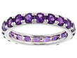 Amethyst Rhodium Over Sterling Silver Eternity Band Ring 2.64ctw TH5