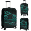 Aotearoa Luggage Turquoise Maori Manaia with Silver Fern TH5