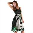 Aotearoa Women's Dress Manaia Silver Fern Paua Shell TH45