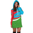 Azerbaijan Women Hoodie Dress Proud Version K4
