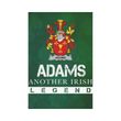 Irish Garden Flag, Adams Family Crest Shamrock Yard Flag A9