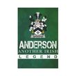 Irish Garden Flag, Anderson Family Crest Shamrock Yard Flag A9