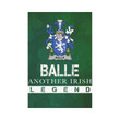 Irish Garden Flag, Balle Family Crest Shamrock Yard Flag A9