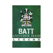 Irish Garden Flag, Batt Family Crest Shamrock Yard Flag A9