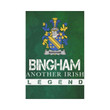 Irish Garden Flag, Bingham Family Crest Shamrock Yard Flag A9
