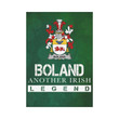 Irish Garden Flag, Boland Or O'Boland Family Crest Shamrock Yard Flag A9