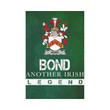 Irish Garden Flag, Bond Family Crest Shamrock Yard Flag A9