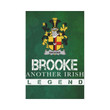 Irish Garden Flag, Brooke Family Crest Shamrock Yard Flag A9