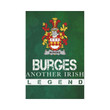 Irish Garden Flag, Burges Family Crest Shamrock Yard Flag A9