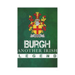 Irish Garden Flag, Burgh Family Crest Shamrock Yard Flag A9